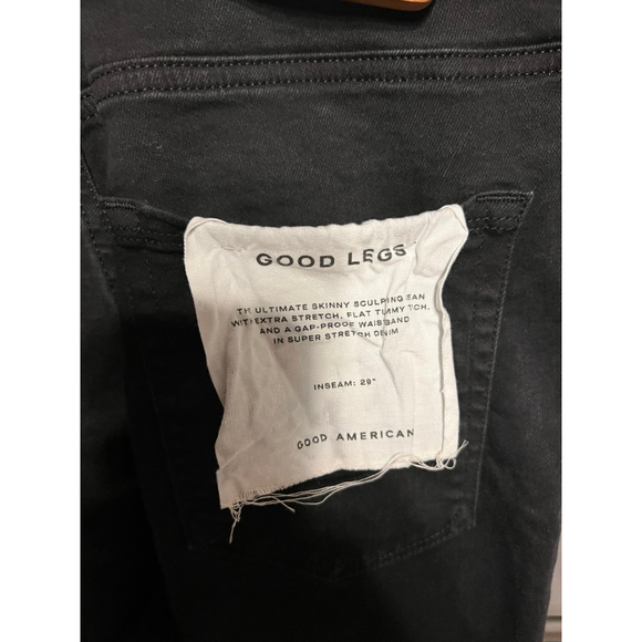 New Good American Good Legs Black Skinny Jeans 14-18 - Picture 4 of 6